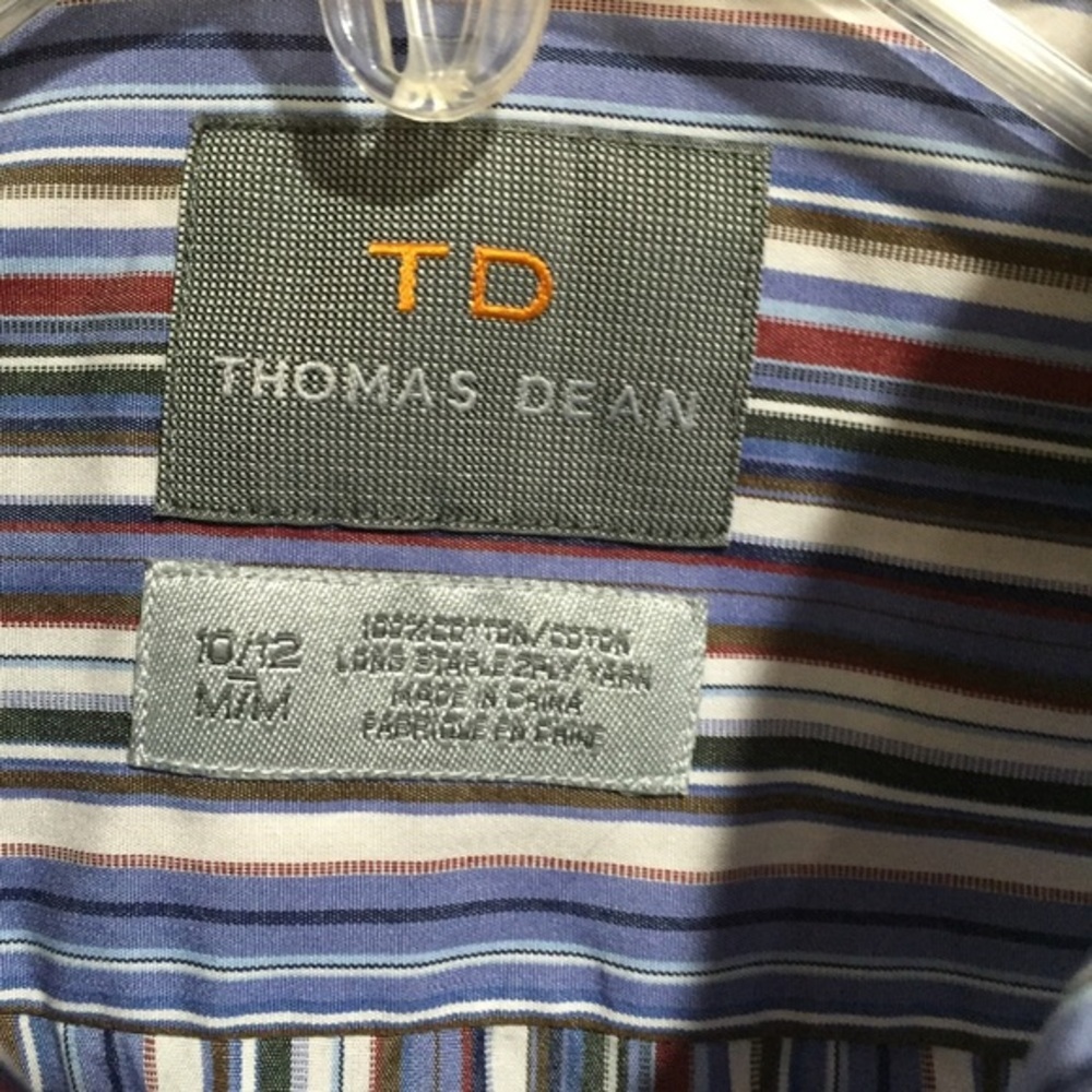 Thomas Dean Boys Dress Shirt. Size 10/12 M - Picture 4 of 4